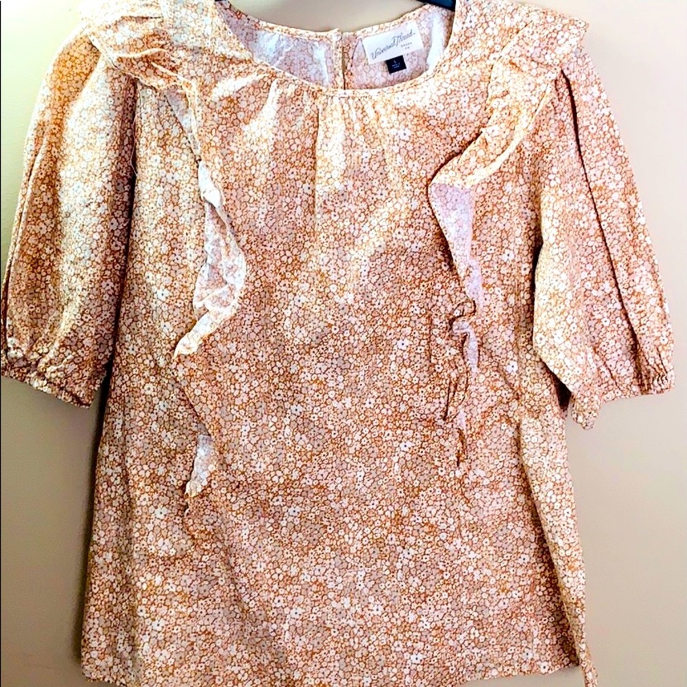 Cottage core ruffled blouse puffy sleeves xxl